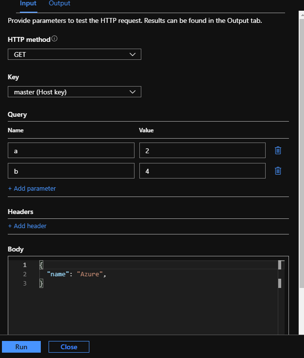 Azure Function code