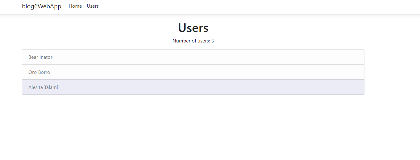 Users Page